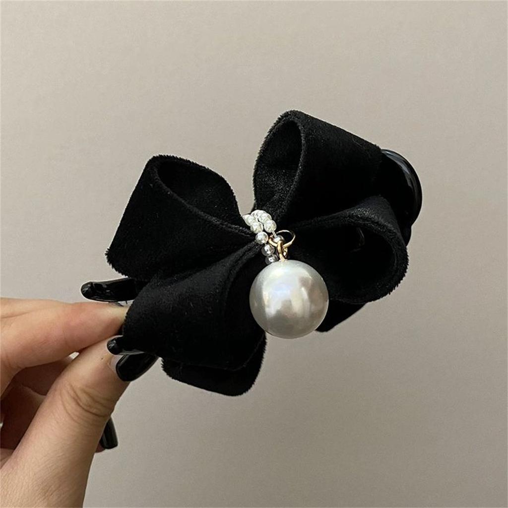Maruko Head Clip, Bow Hair Accessory, Elegant Pearl, High-end Hair Clip, Women's Back Of The Head Clip, Ponytail Clip