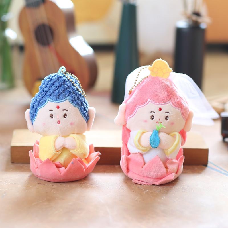Bodhisattva And Tathagata Plush Doll Keychain For Meditation Enthusiasts