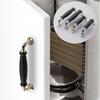 Black Door Handle Single Hole Cabinet Handle Hardware Wardrobe Handle  Wardrobe