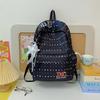Schoolbag new cute high-value backpack Korean version embroidered letters large-capacity student schoolbag versatile lightweight backpack