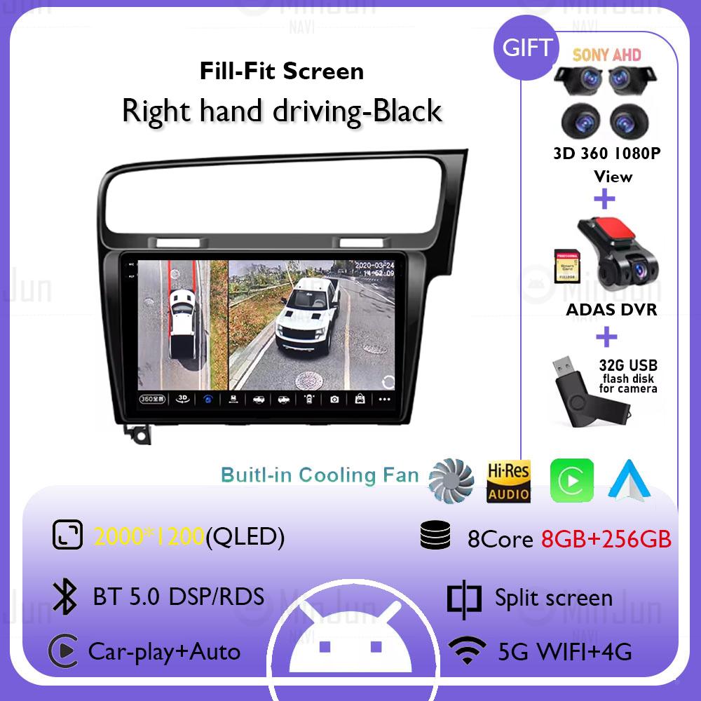 2K Screen Android 14 Car GPS Radio Multimedia For Volkswagen Golf 7 2012 - 2020 Car Radio Multimedia Video Player Navigation