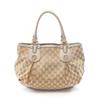Used Scarlett GG Canvas Tote Bag 269953 Canvas Leather Beige Gray Used Women