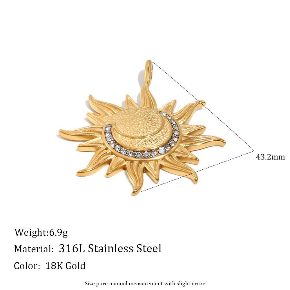 MamacitaSlay 316L Stainless Steel Threaded Sun Starfish Charms Earrings Necklace Bracelet DIY Pendant Waterproof Jewelry Gifts