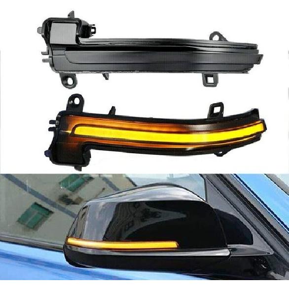 2* Smoked Dynamic LED Side Mirror Turn Signal Lights For BMW F20 F30 F31 F35 F80