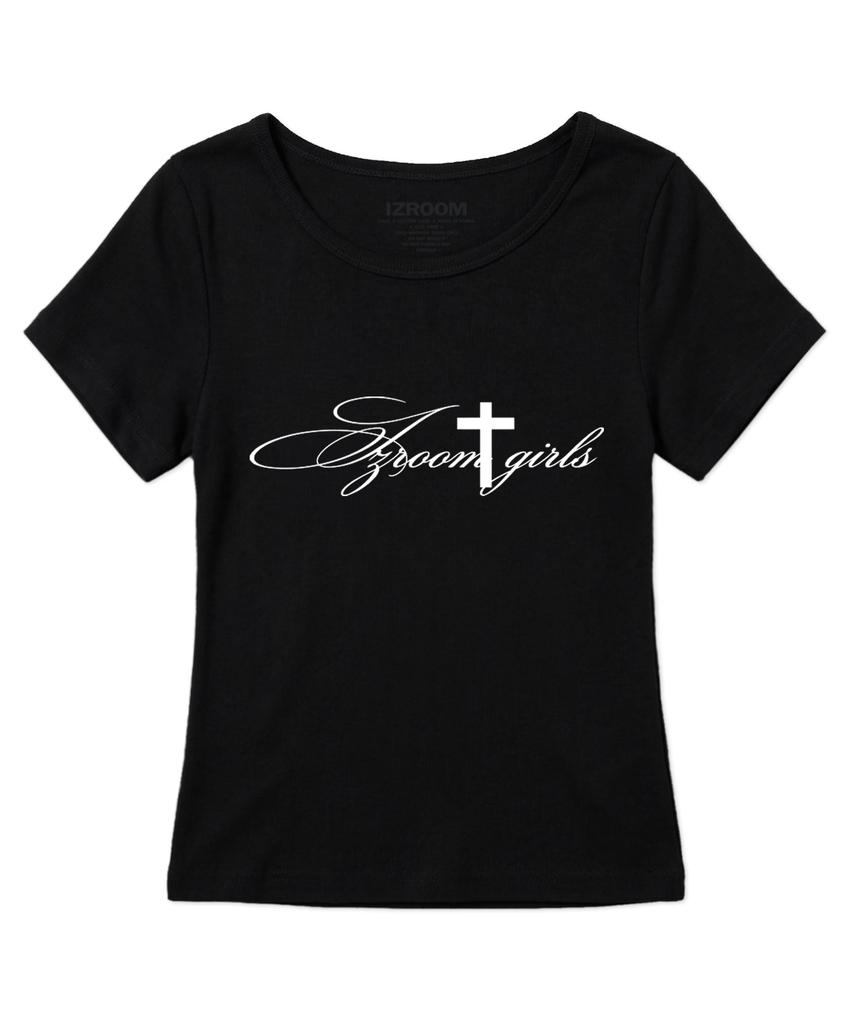 Ijeulum Girls Slim Fit Short Sleeve T-Shirt (Black)