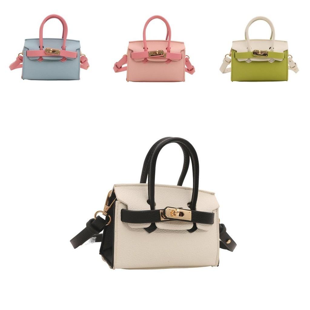 Elegante Mini Borsa a Spalla Coreana per Bambini con Design Trendy Color Block per Bambini