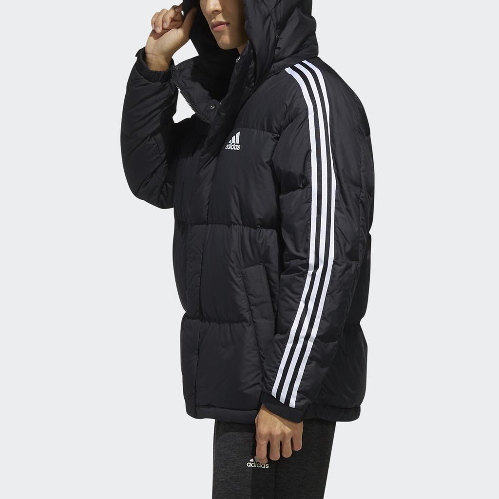 adidas 3ST Puff Down Outdoor protection against cold Stay Warm hooded down Jacket Black Men's EH3972