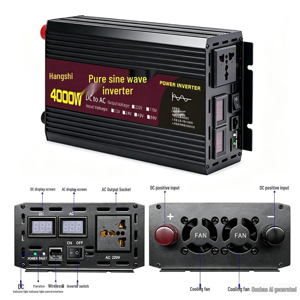 Car and Home Pure Sine Wave Inverter 12V/24V/48V/60V to 220V