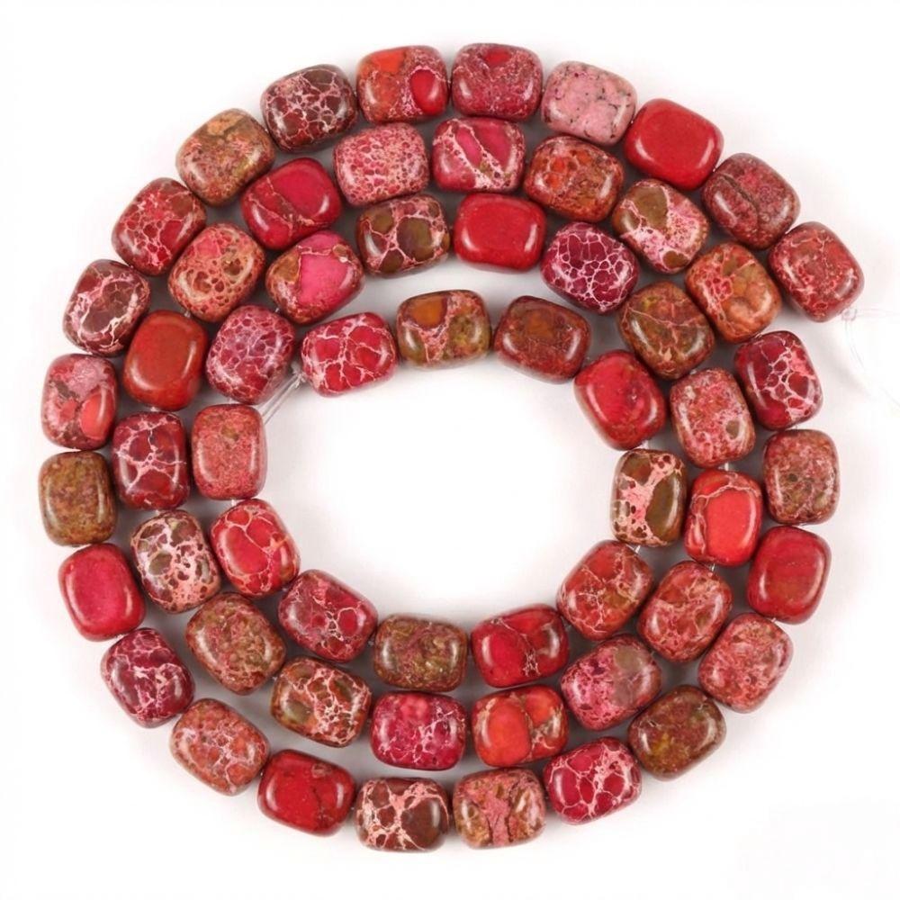 Irregular Emperor Stone Scattered Pearls Exquisite Square Spacer Beads  Jewelry Accessories