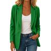 Women's Long Sleeve Button Front Lapel Jacket