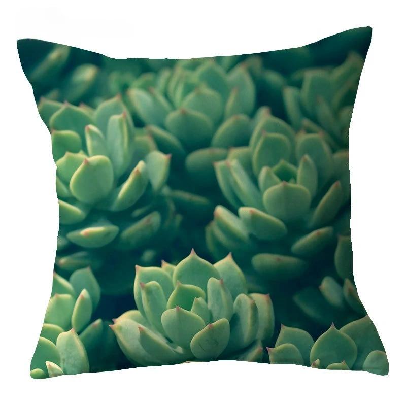 Beautiful Scenery Pillowcase Peach Leather Decorative Cushion Cover Office Home Sofa Decorative Cushion Cover
