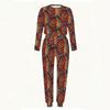 Female Round Neck Long Sleeve Sweatshirt And High Waist Straight Trousers Two Piece Everyday Leisure Outfit