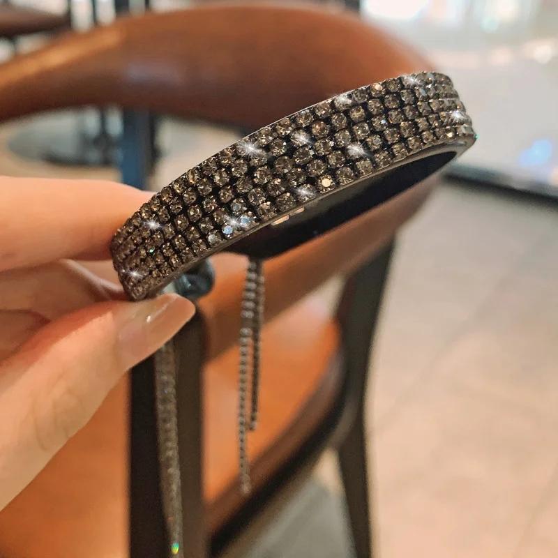 Kobiety Eleganckie Luksusowe Cyrkoniowe Chwosty Kucyk Pazurki do Włosów Pani Słodkie Spinki do Włosów Opaska Modne Akcesoria do Włosów