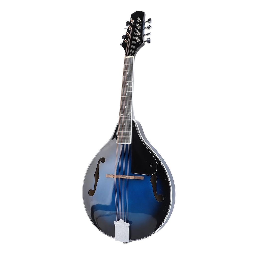 A Style Mandolin Wooden 8 String Mandolin with Chrome Open Gear Tuners for Band Individual Performan