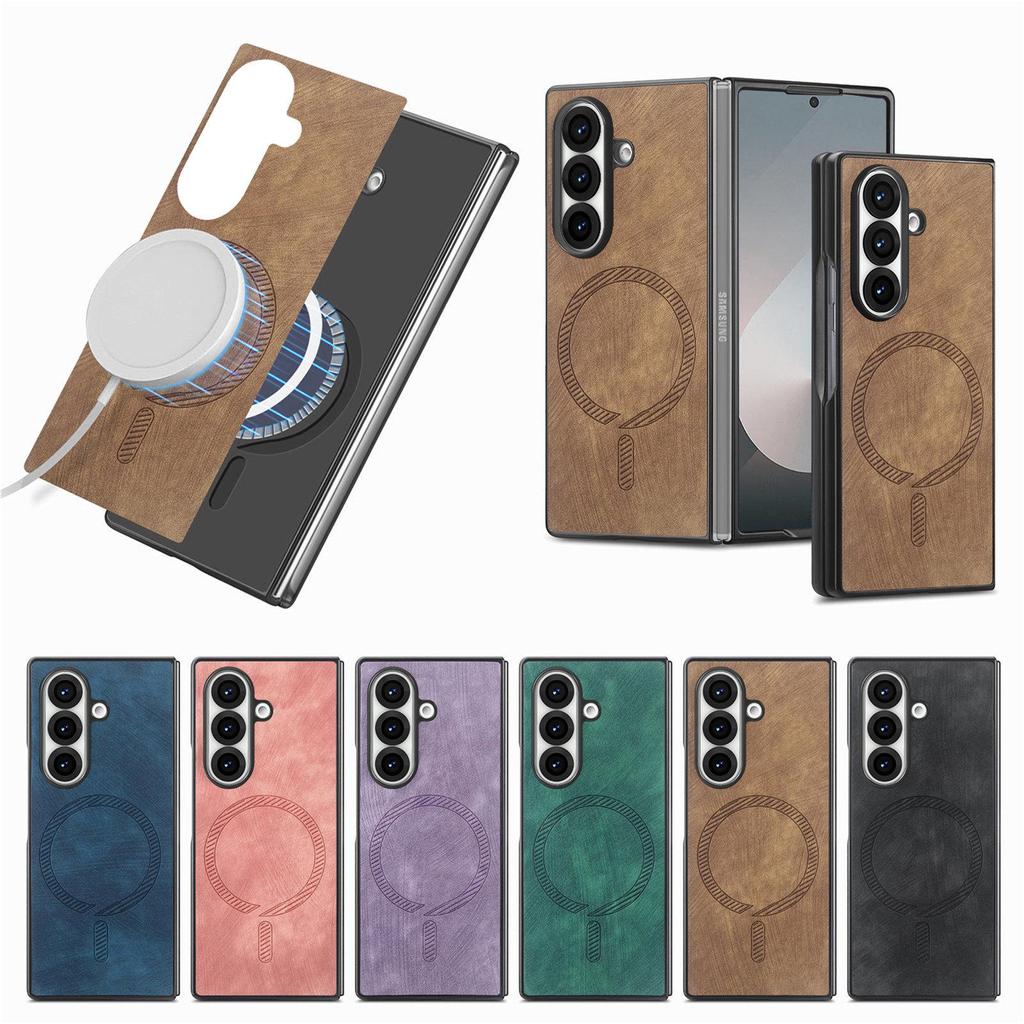Samsung Z Fold7/Z Fold6 Magnetische Leder Schutzhülle