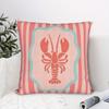 Retro Lobster Art Print Throw Pillowcase Decorative Cushion Cover for Home Sofa Bedroom Living Room Pillow Insert Not Included