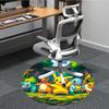 1pc Pokemon Pikachu Chair Carpet for Office Non-Slip, Soft & Comfortable, Carpet for Office, Gaming, Lightweight Round Floor Mat Yy251021044