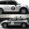 Car Door Side Number 37 Sticker Auto Decoration Vinyl Decal For MINI Cooper One Countryman F55 F56 F60 R55 R56 R60 Clubman R61