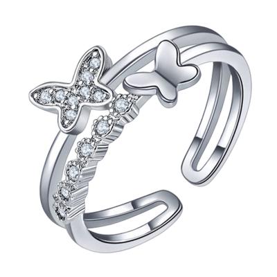The Only True Love Ring Simple Open Butterfly Ring Trendy Simple Index Finger Tail Ring 