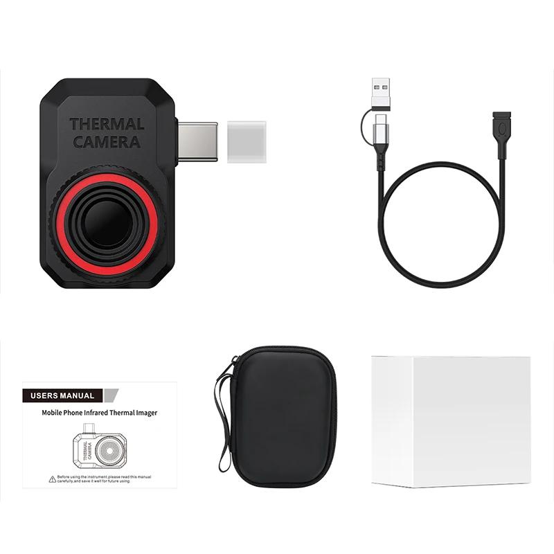 HT820 256x192 Thermal Camera for Android Infrared Thermal Imager Repair Thermographic Camera with High/Low Temperature Tracking