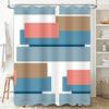Modern Blue White Coral Red Shower Curtain Waterproof Rectangular Print Bath Decor Home Decoration Bathroom Accessories-245CmCu