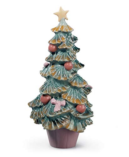 

LLADRÓ Christmas Tree Figurine. Porcelain Christmas Tree Figure.