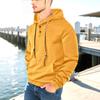 Spring and Autumn Trend Men's Clothing Solid Color Hooded Sweater Fat Men's Fattened Large Size Loose Sports Casual Top Jacket
