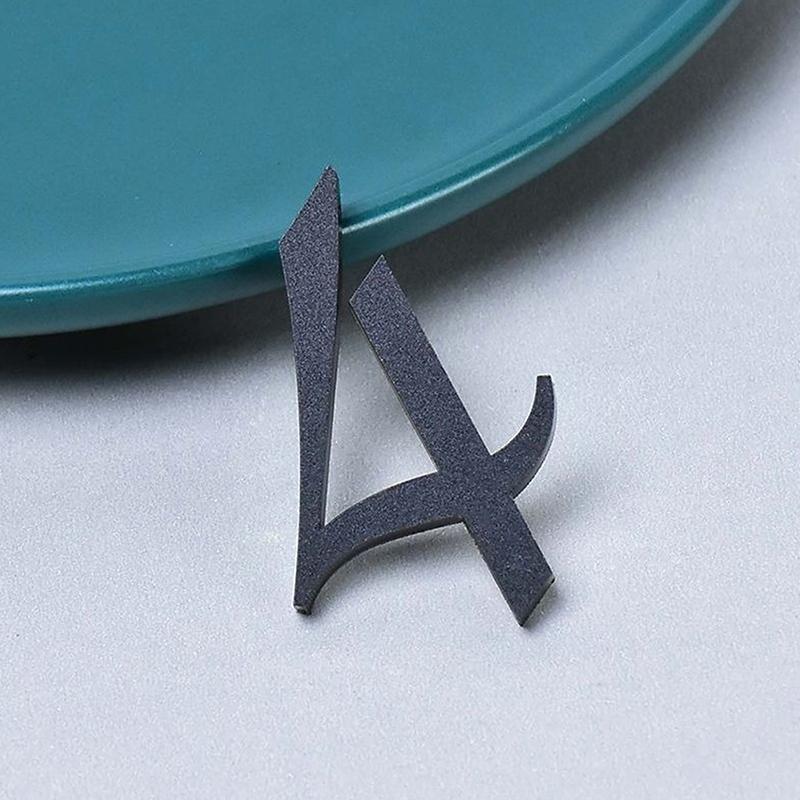 0-9 Acrylic Self Adhesive House Number Sticker Frosted Silver Gold Color Doorplate Home Door Plaque Numbers Sign New