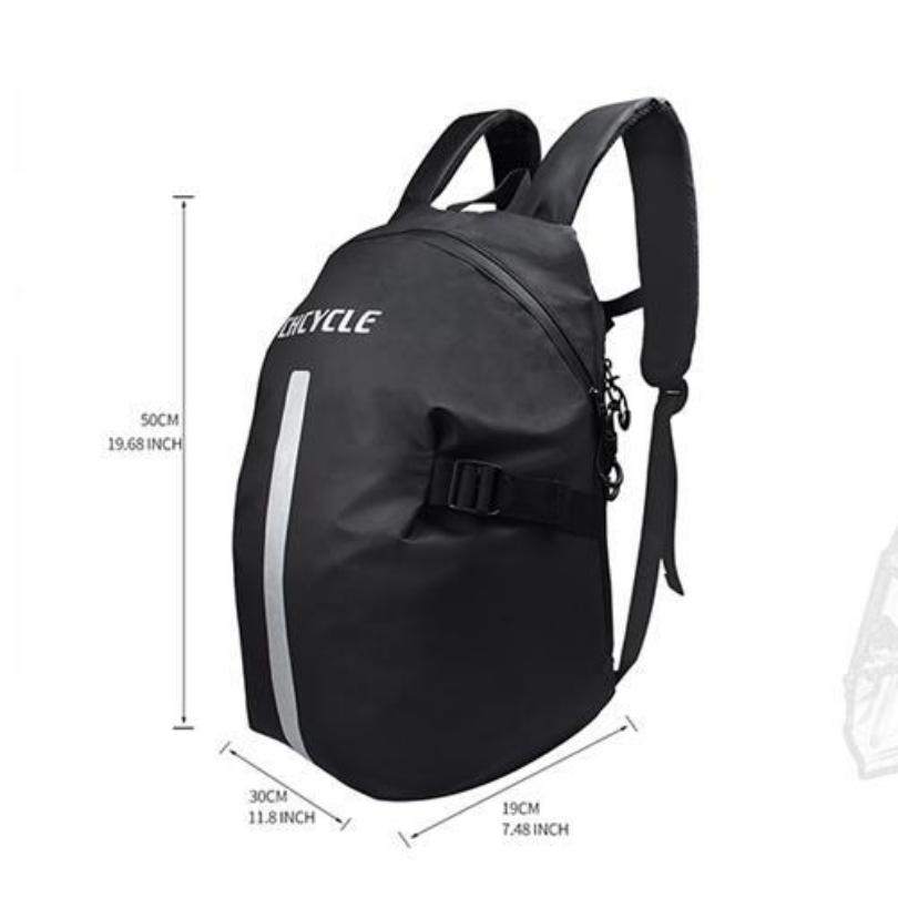 Torba na kask motocyklowy, wodoodporna torba rowerowa o dużej pojemności 36-55L, męski i damski plecak rycerski z podwójnym ramieniem, niezbędny do motocykla