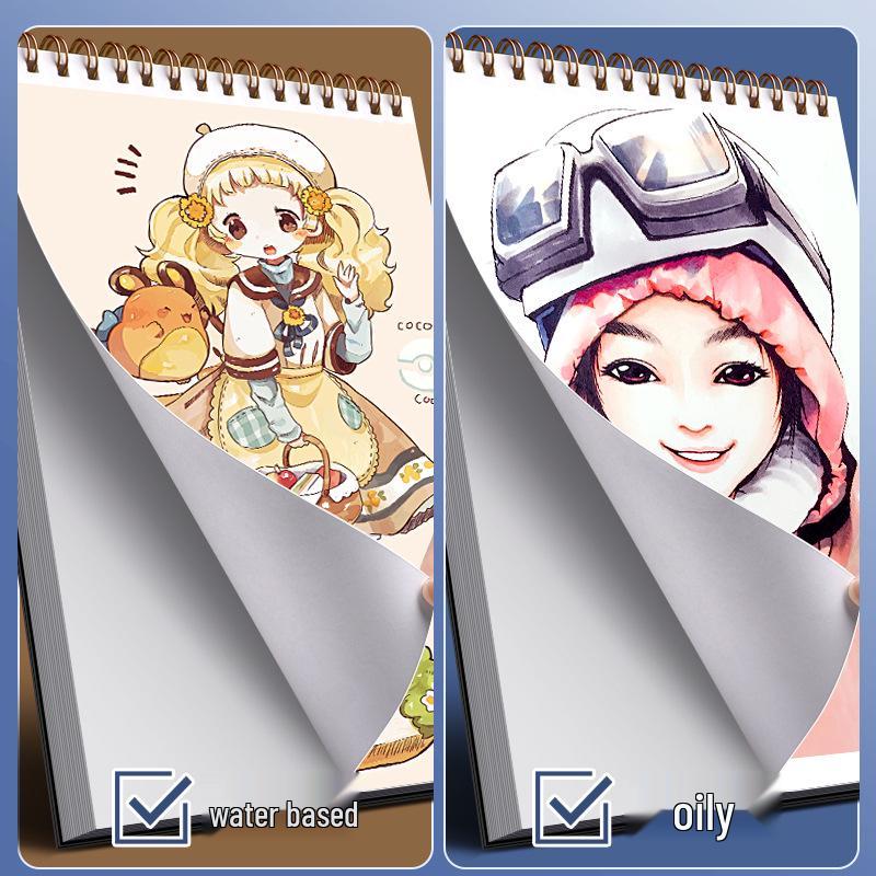 Bloc de Desen Profesional 8K pentru Markere - Artă Plastică, Pagini Manga Goale, Hârtie de Nivel Universitar