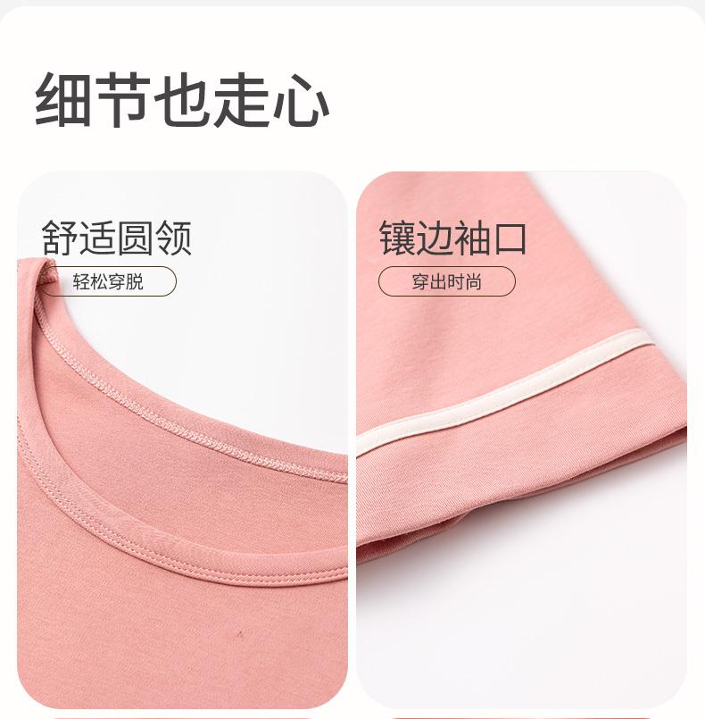 Fenteng [32 count pure cotton] summer new round neck short sleeved loose breathable women's nightgown thin version