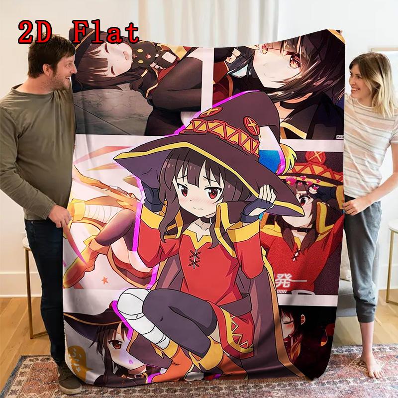 Megumin 2D Flat Pattern Flannel Blanket High Quality All Seasons Warmth and Comfort Perfect for Christmas Gifts.MMT0918532