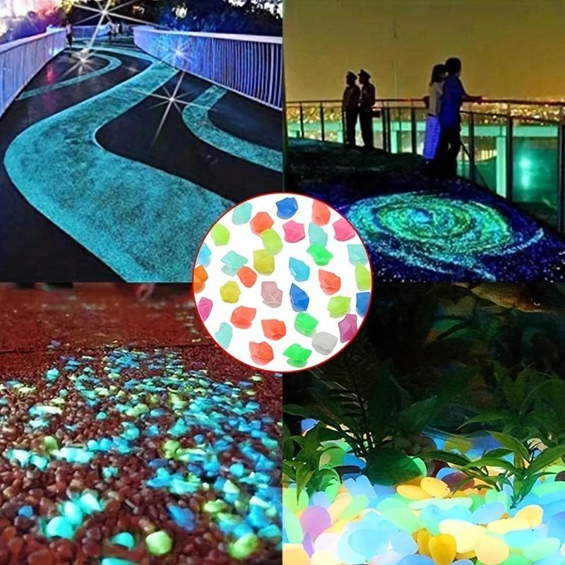 Luminous Sand Glow In Dark Stone Pebble Garden Yard Outdoor Path Lawn Decoration Fish Tank Aquarium Home DIY Decor 3-5mm