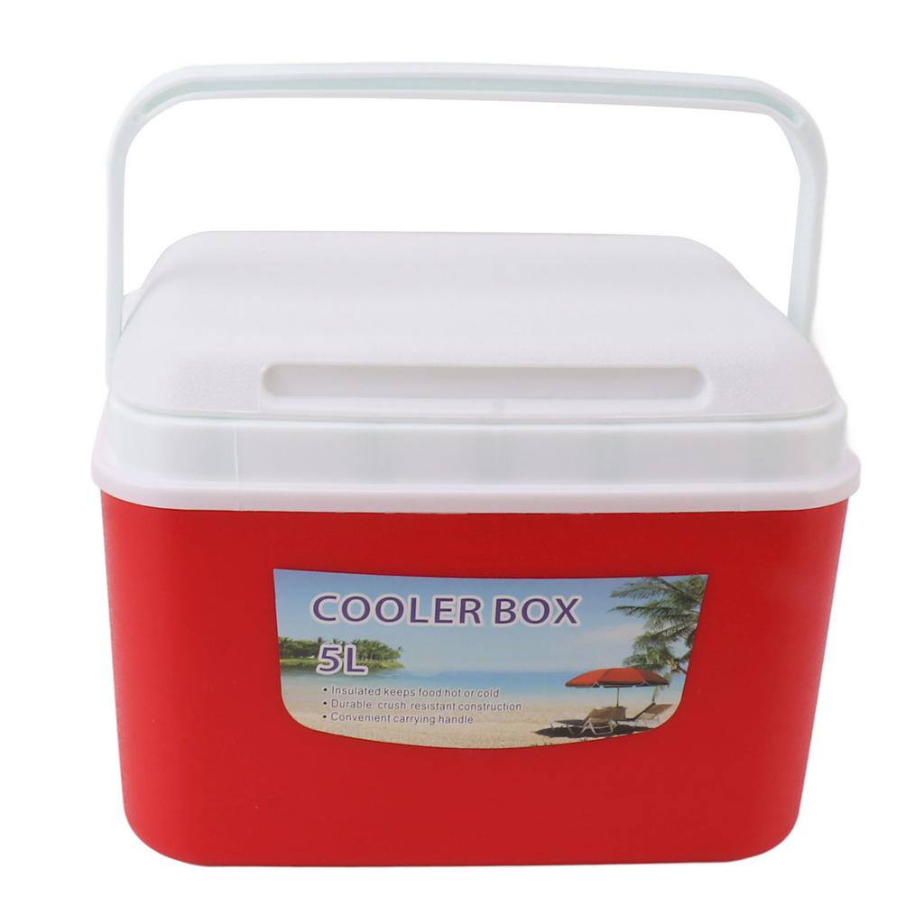 5L Cooler Box Portable Insulin Cooler Box Home Camping Portable Refrigerated Food Cooler Red