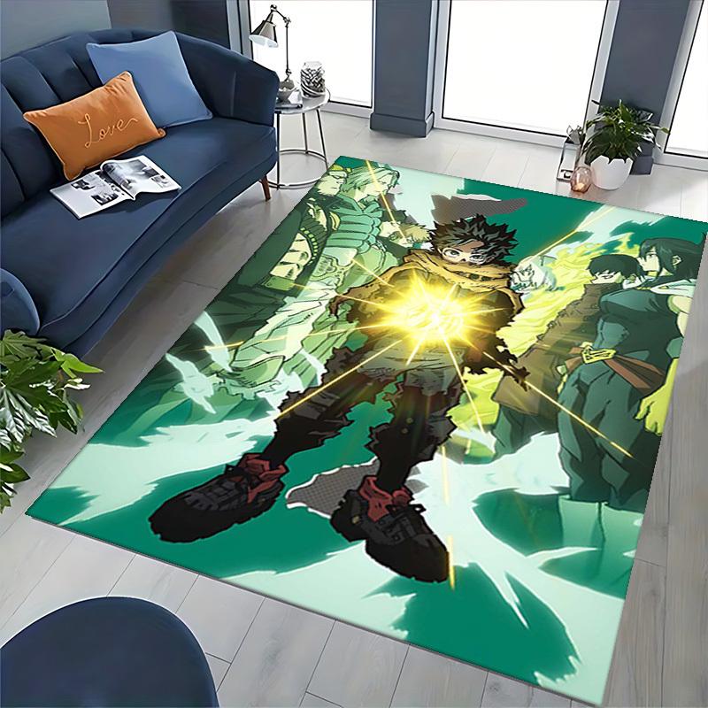 1pc My Hero Academia Izuku Midoriya Anime Cartoon Design Office Chair Mat Non-Slip Carpet Suitable for Home Decor Living Room Bedroom Game Room Season