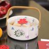 Ceramic Three-Tier Pastry Stand: English-European Style Fruit Bowl, Cake, Candy, and Snack Plate for Afternoon Tea.