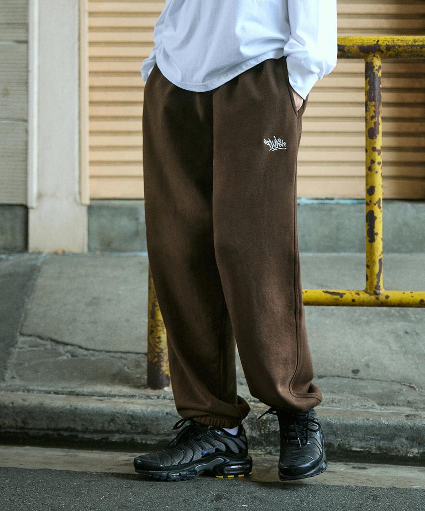 Peullukeu Slam Logo Essential Jogger Pants Brown Ftp502-Z