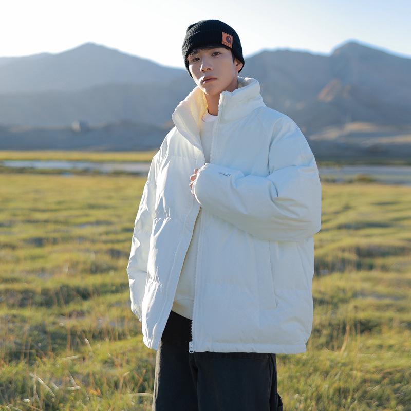 Men's 2025 Lambswool Cotton Padded Jacket - Velvet-Lined, Thick Stand Collar, Winter Warmth & Cold Protection