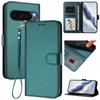 For Google Pixel 10 Pro/Google Pixel 9/Google Pixel 9 Pro/Google Pixel 10 Leather Case Wallet Stand Phone Cover with Wrist Strap