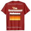 Im Beersexual Amante della Birra Battuta Bere LGBTQ T-shirt Uomo Moda Stampa T-shirt Larga Oversize Streetwear Hip Hop T-shirt Unisex