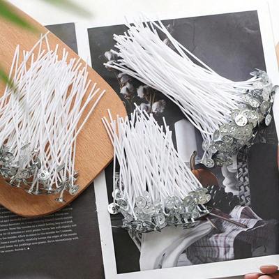 Smokeless Cotton Candle Wicks: Waxed Iron Holders for DIY Aromatherapy