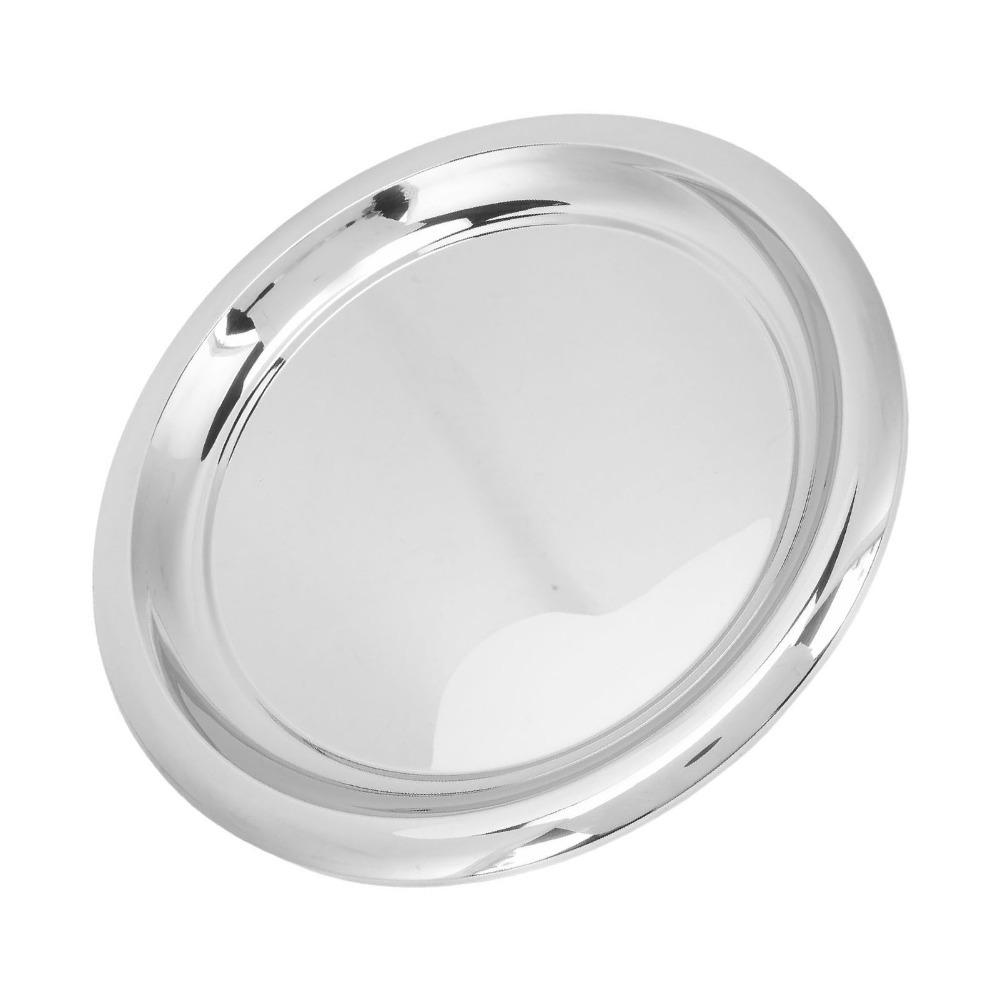 Rustless Steel Food Platter Raised Anti Spill Display Plate Easy To Clean Storage Tray  For Drinks
