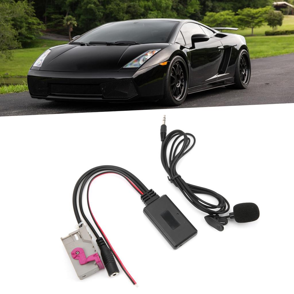 Bluetooth 5.0 AUX Cable Adapter with Microphone Replacement for A3 A4 A6 A8 TT R8 RNS E Headunit