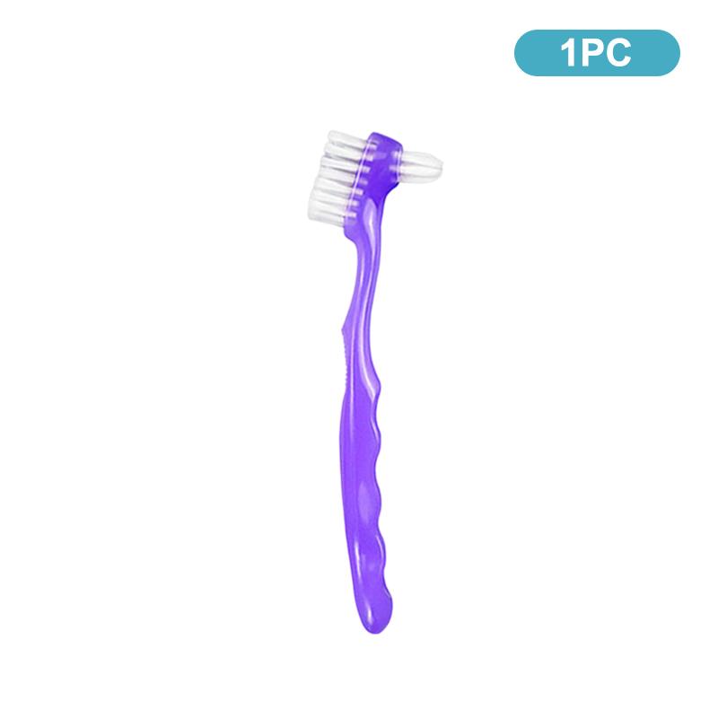 1/5Pcs Double Sided Denture Toothbrush Invisible Braces Cleaning Brush For Men Women False Teeth Brush Oral Cleaning Tools