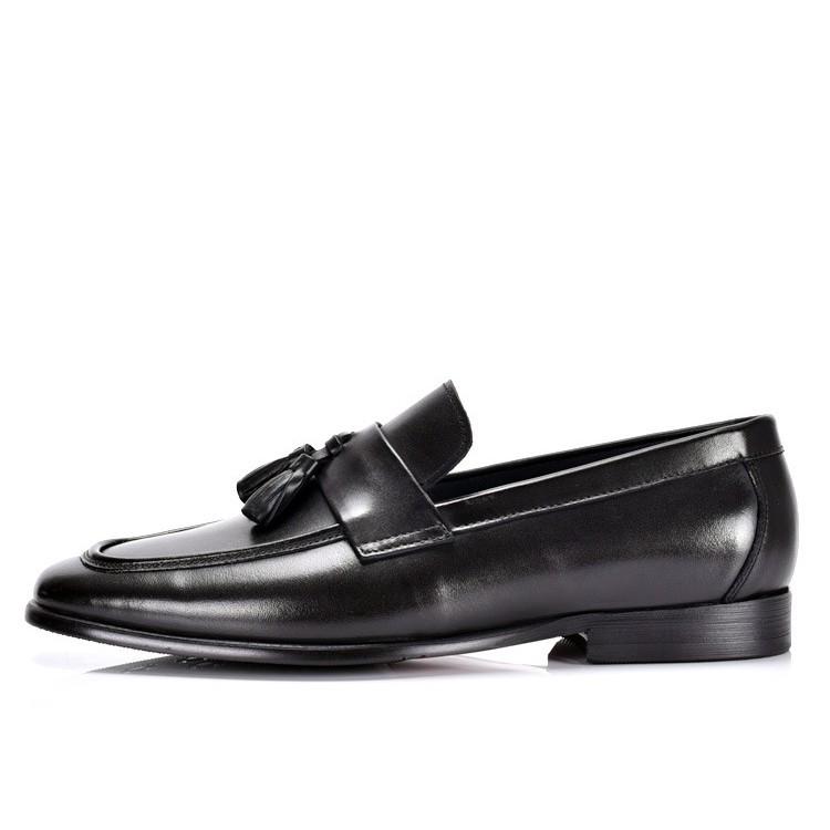 Men's Genuine Leather Tassel Loafers: Business Casual & Wedding Slip-on Shoes