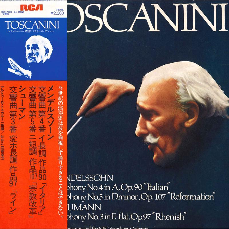 LP Record ARTURO TOSCANINI NBC SYMPHONY ORCH Mendelssohn Symphony No.4 In A Op RGC758384 RCA 1975 Japan Classical Used