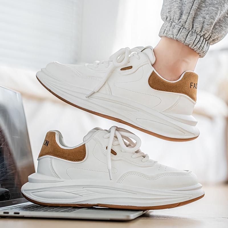 Shoes autumn breathable advanced sense white casual running thick-soled heightening sports dad shoes