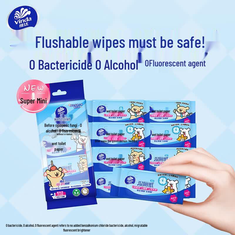 Vinda Line Dog Ultra-Mini Wet Toilet Wipes