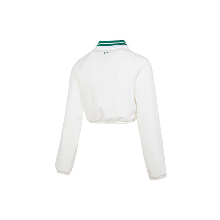 Nike Colorblock Sports Outdoor Short Fashion Polo Long Sleeve T-Shirt SS24 Women Tops White FN1881-133