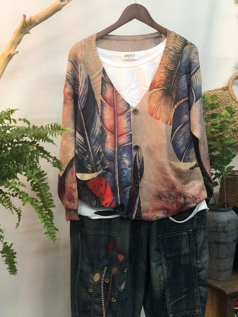 Factory new autumn and winter cute printed imitation mink velvet jacket women's Korean version loose lazy sweater
